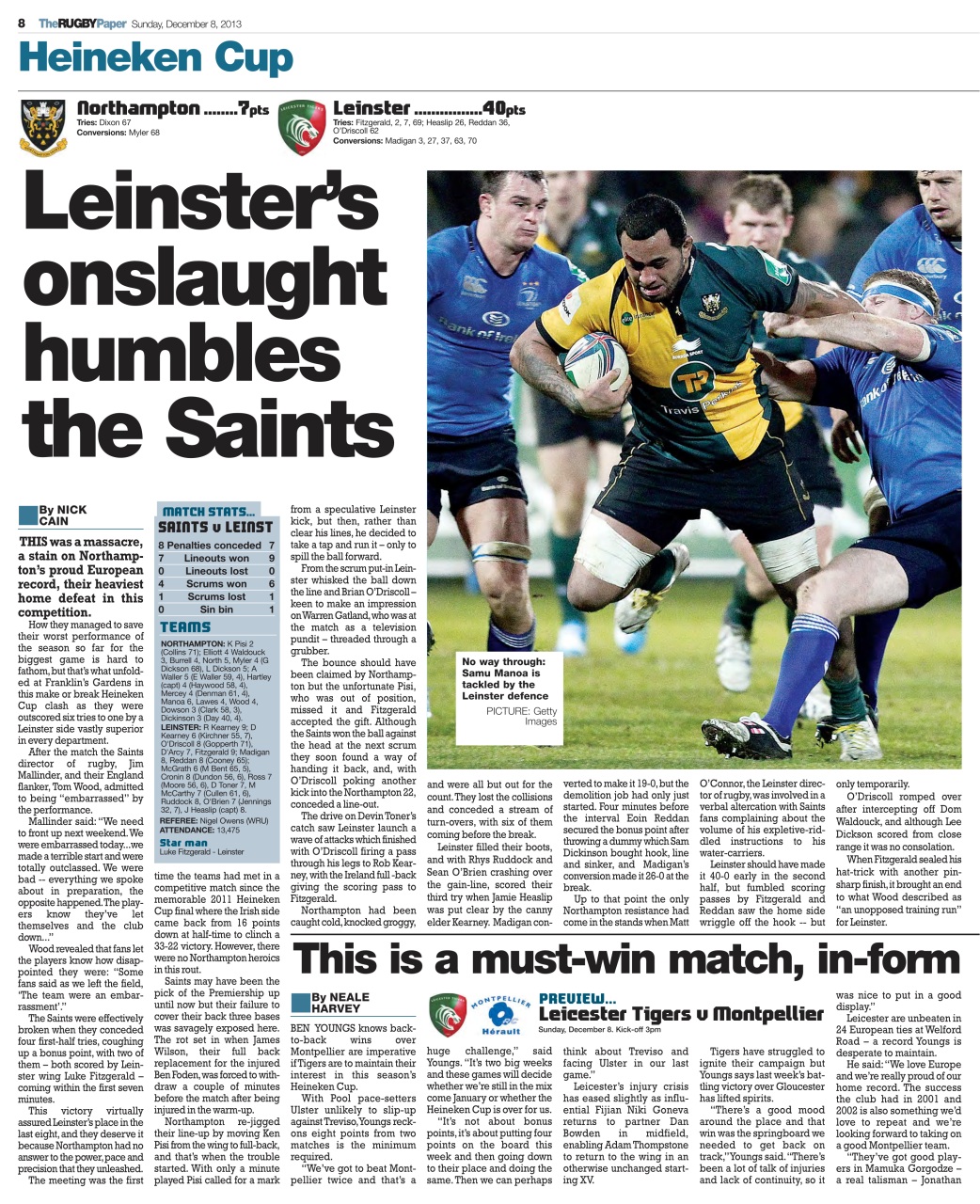 The Rugby Paper Preview Pages