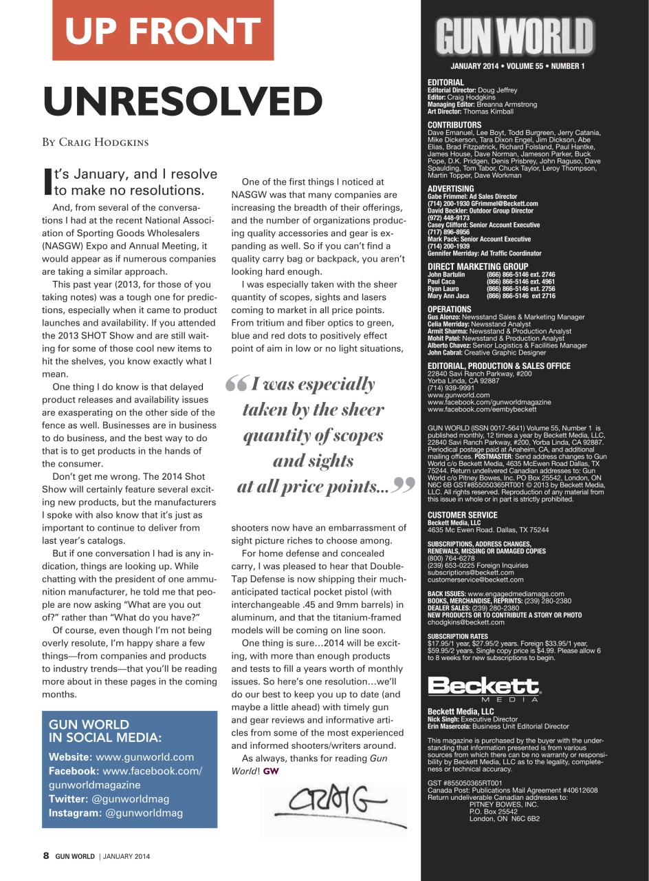 Gun World Preview Pages