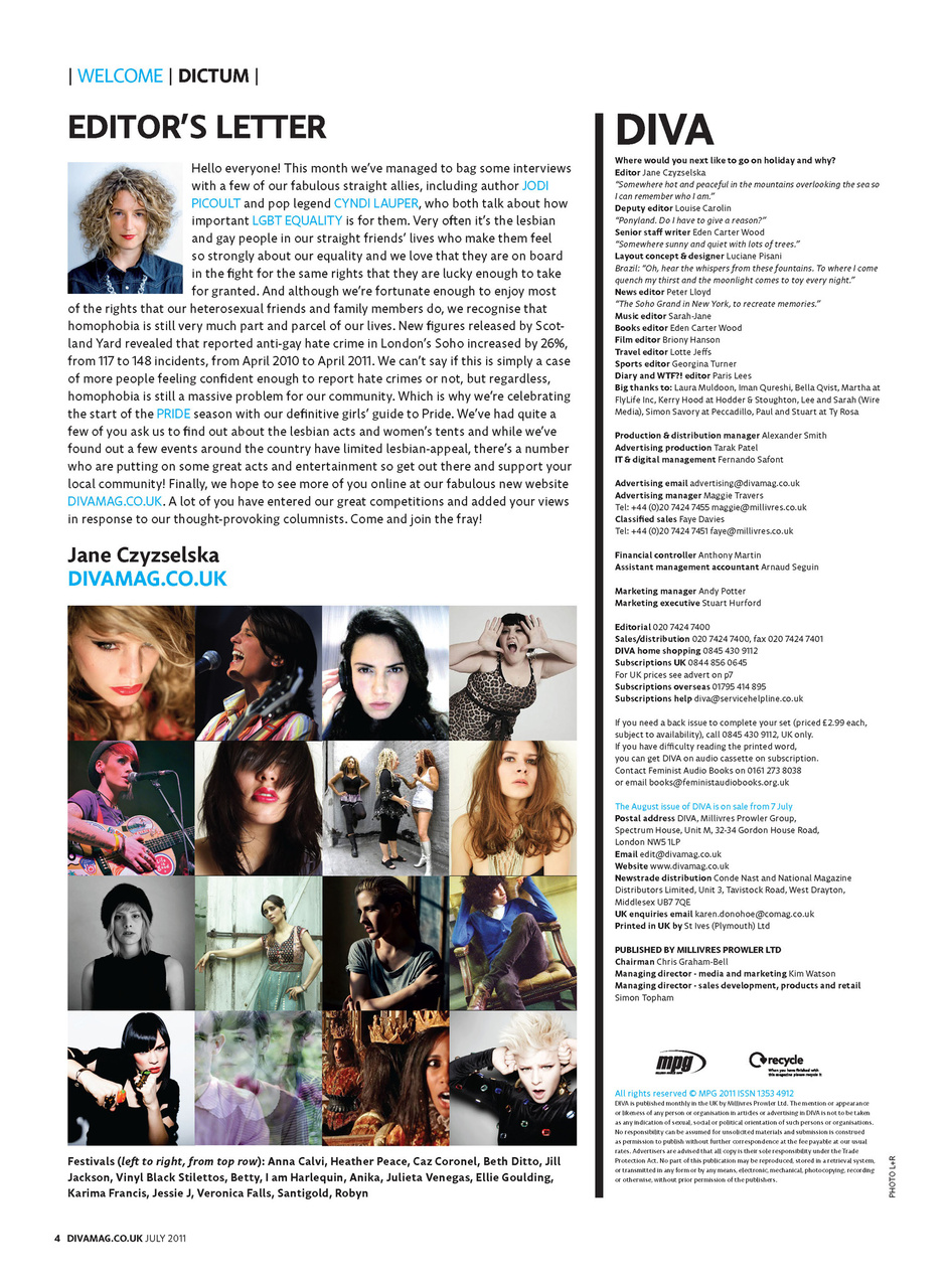 DIVA Magazine Preview Pages