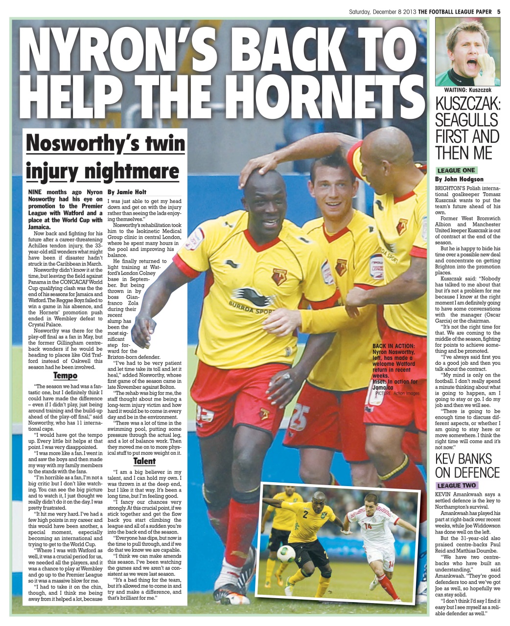 The Football League Paper Preview Pages
