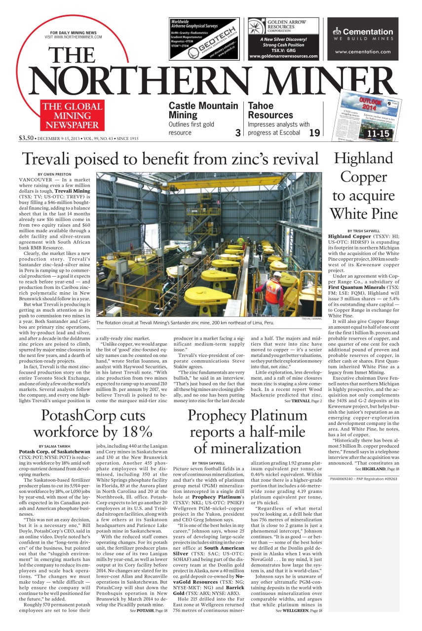 The Northern Miner Preview Pages
