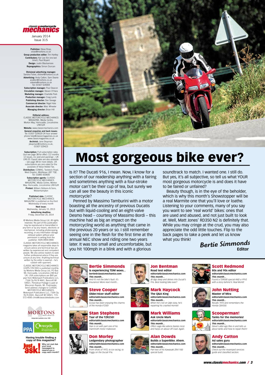 Classic Motorcycle Mechanics Preview Pages