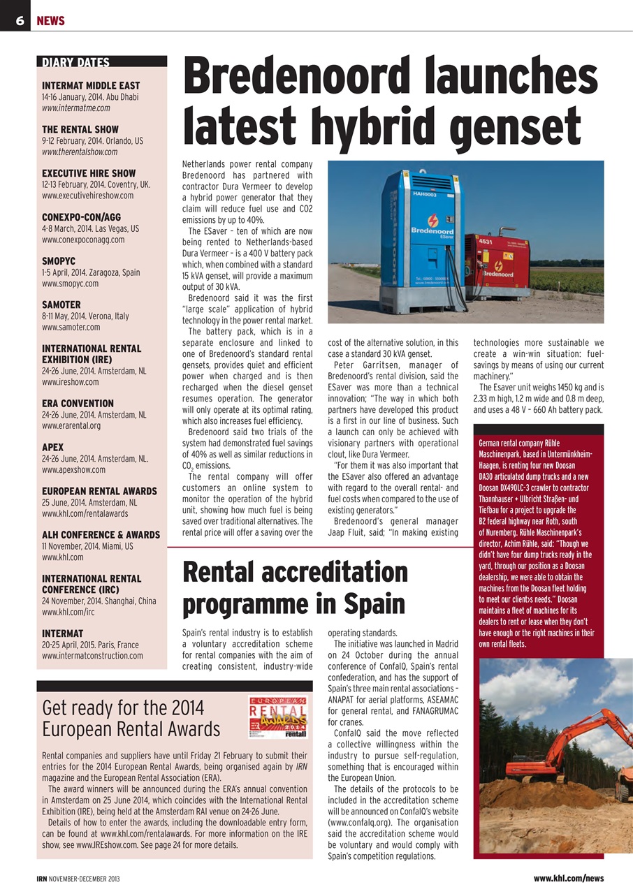International Rental News Preview Pages