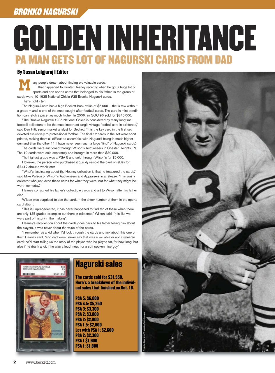 Beckett Football Magazine Preview Pages