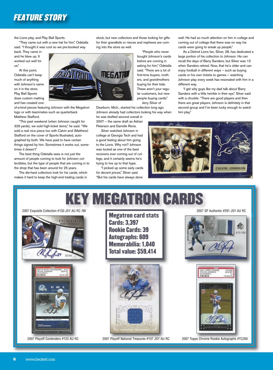 Beckett Football Magazine Preview Pages