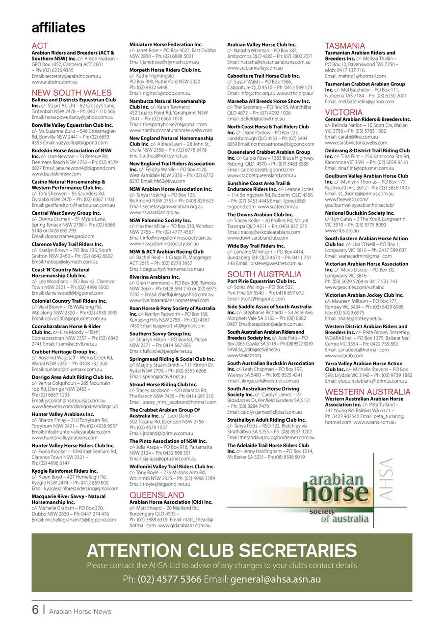 Australian Arabian Horse News Preview Pages