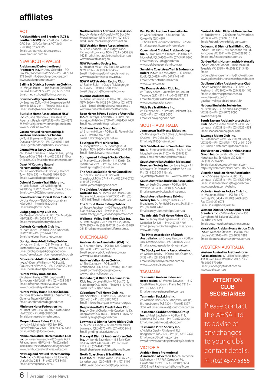 Australian Arabian Horse News Preview Pages