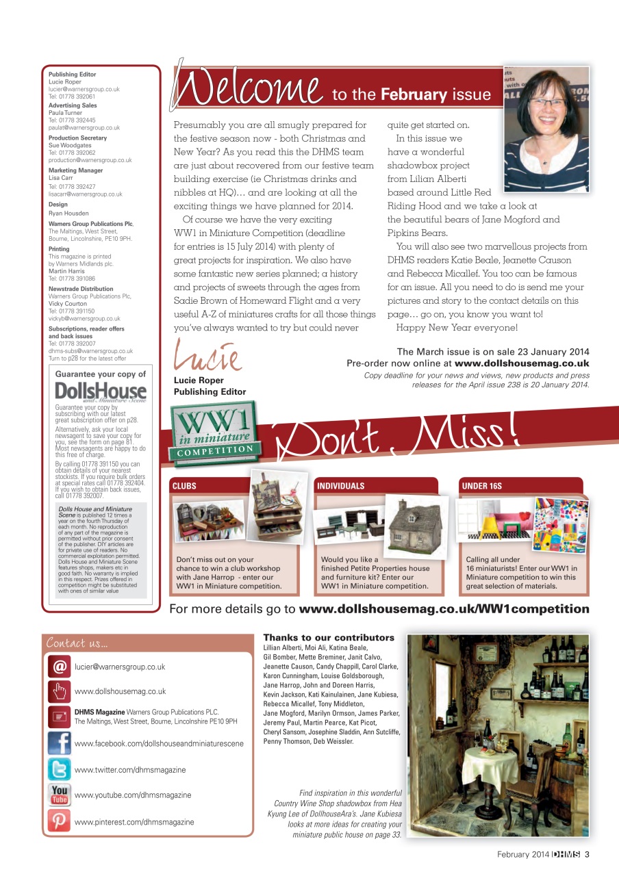 Dolls House and Miniature Scene Preview Pages