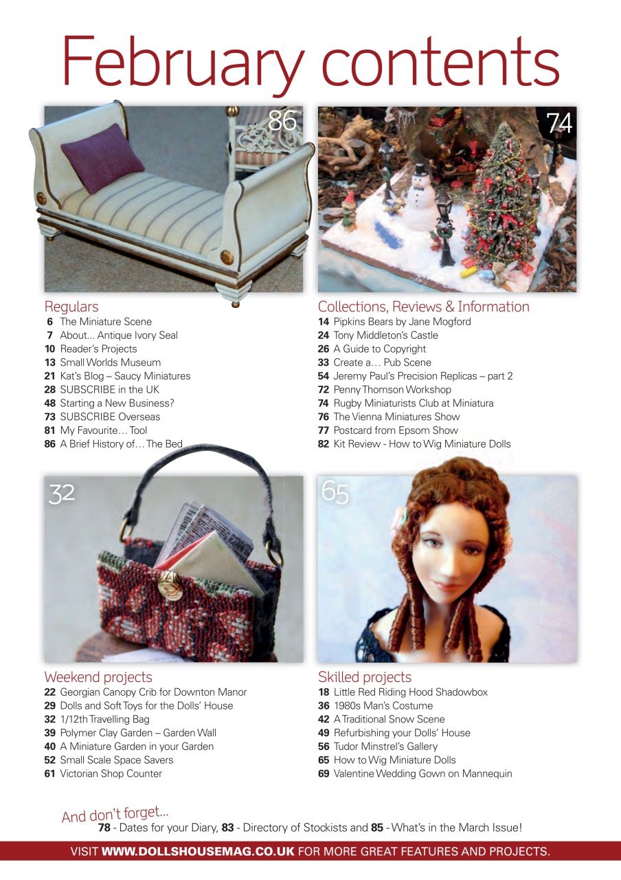 Dolls House and Miniature Scene Preview Pages