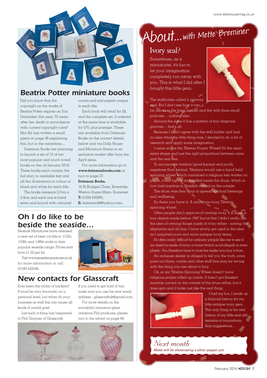 Dolls House and Miniature Scene Preview Pages