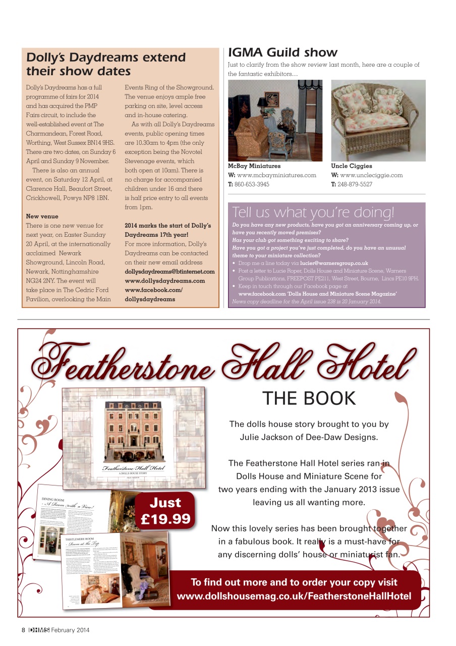 Dolls House and Miniature Scene Preview Pages