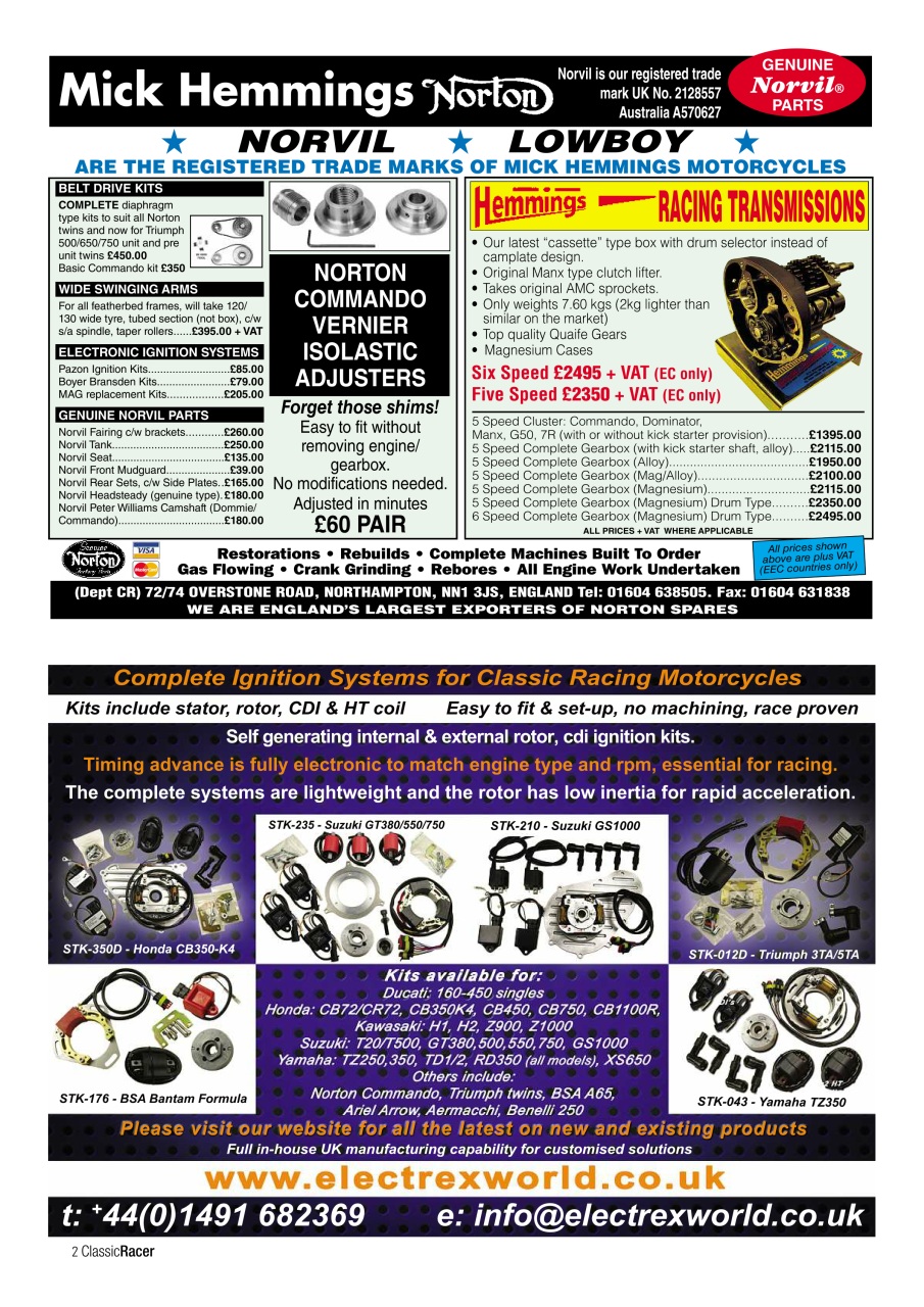 Classic Racer Preview Pages