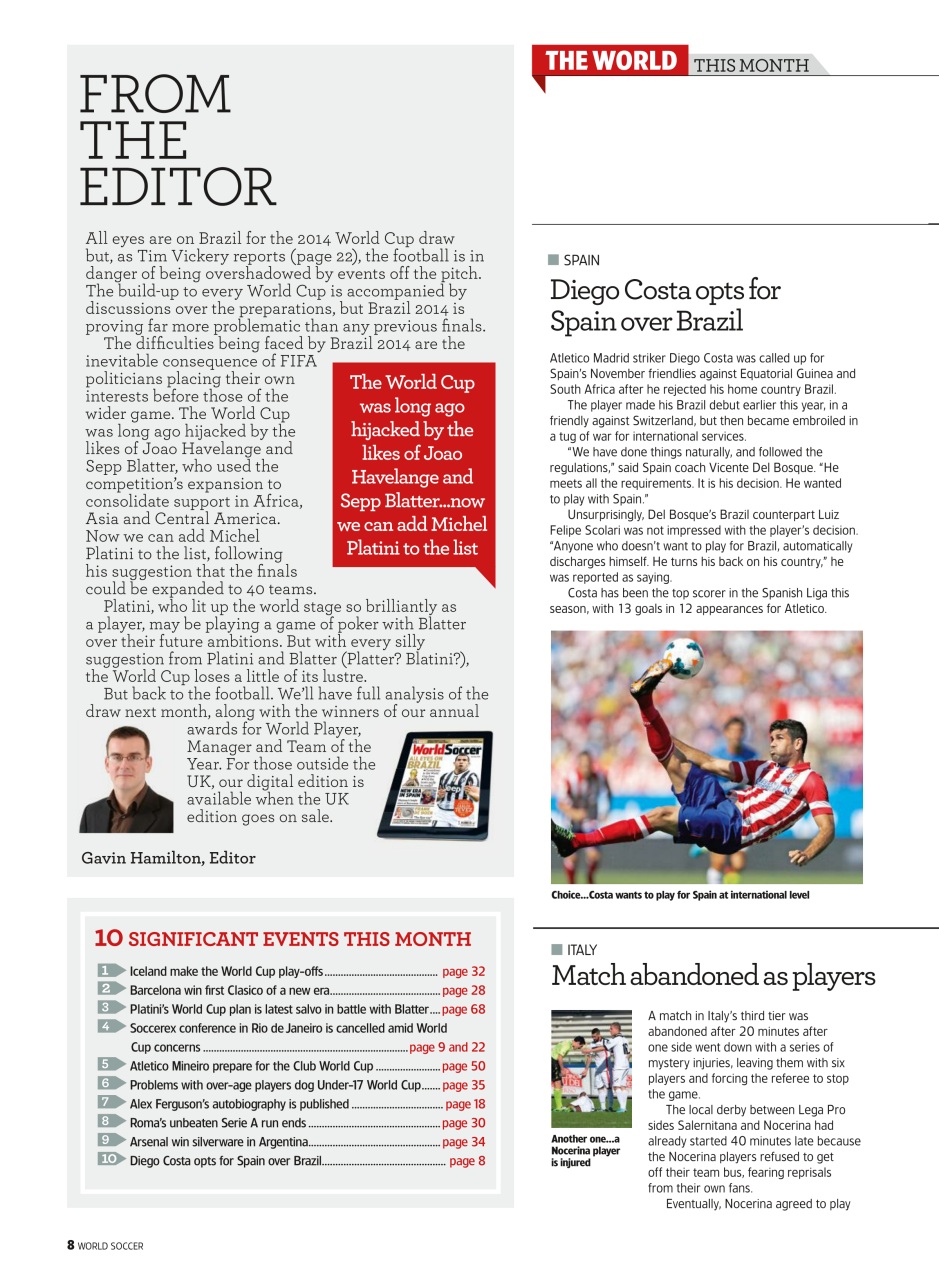 World Soccer Preview Pages