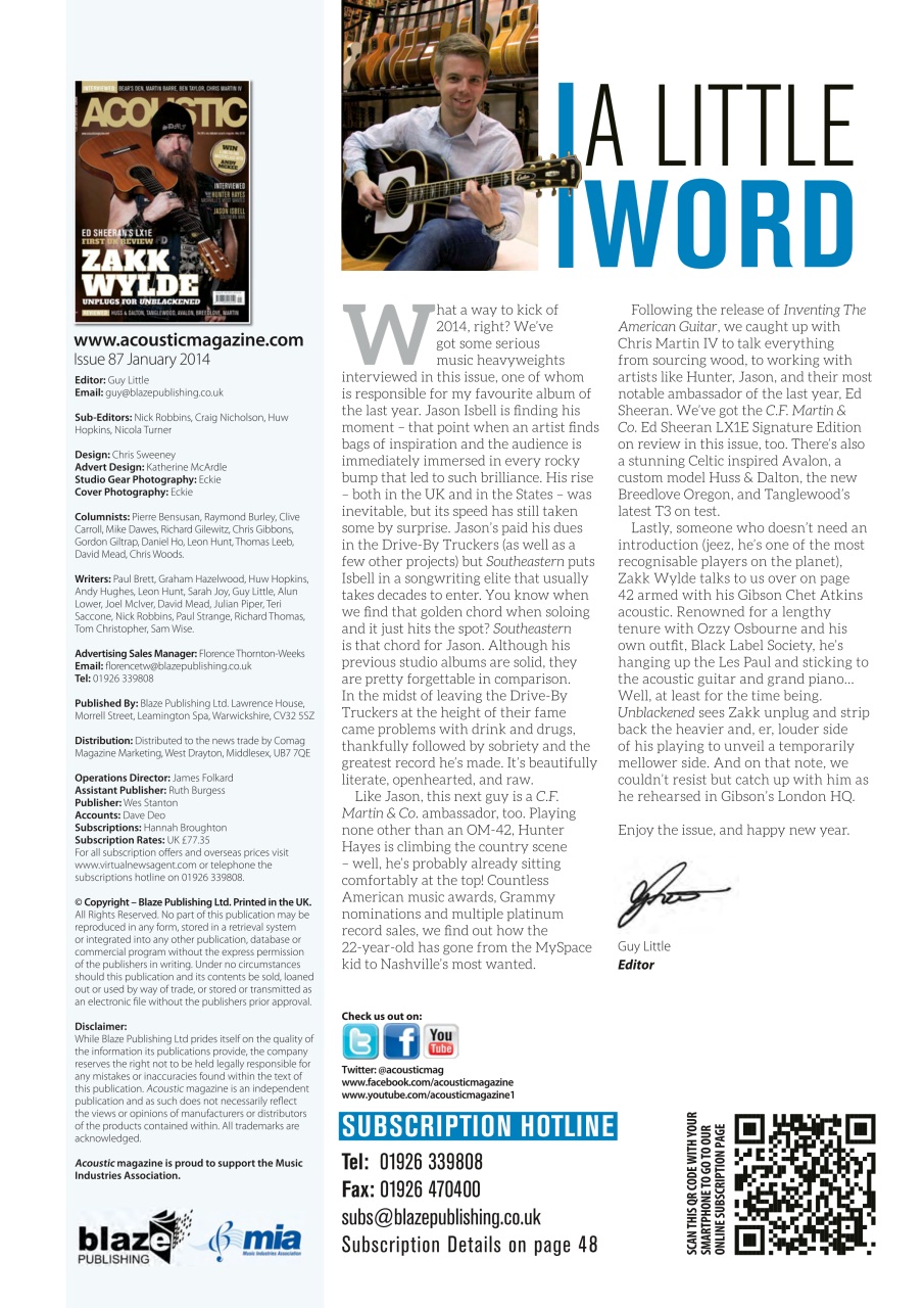 Acoustic Preview Pages