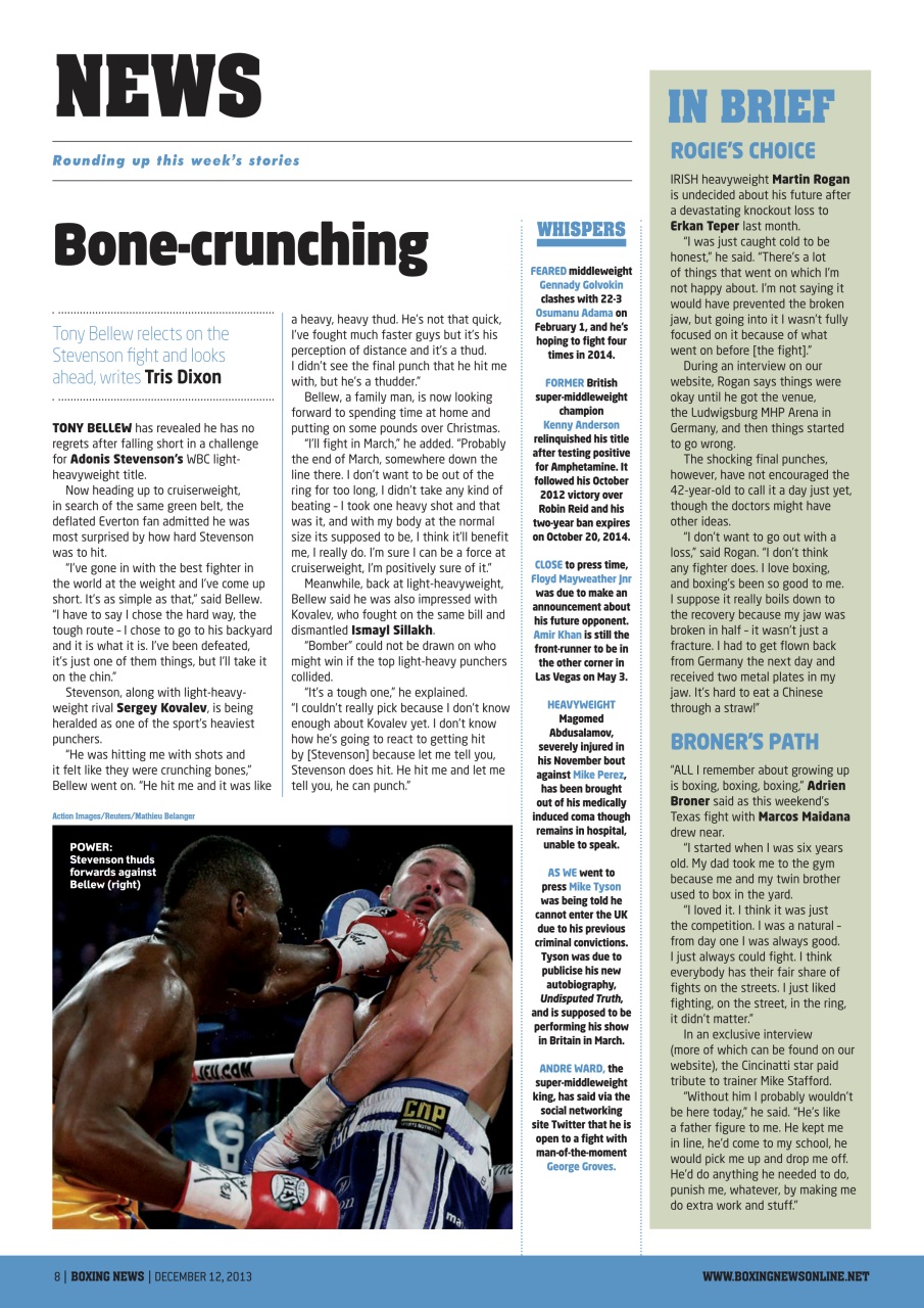 Boxing News Preview Pages