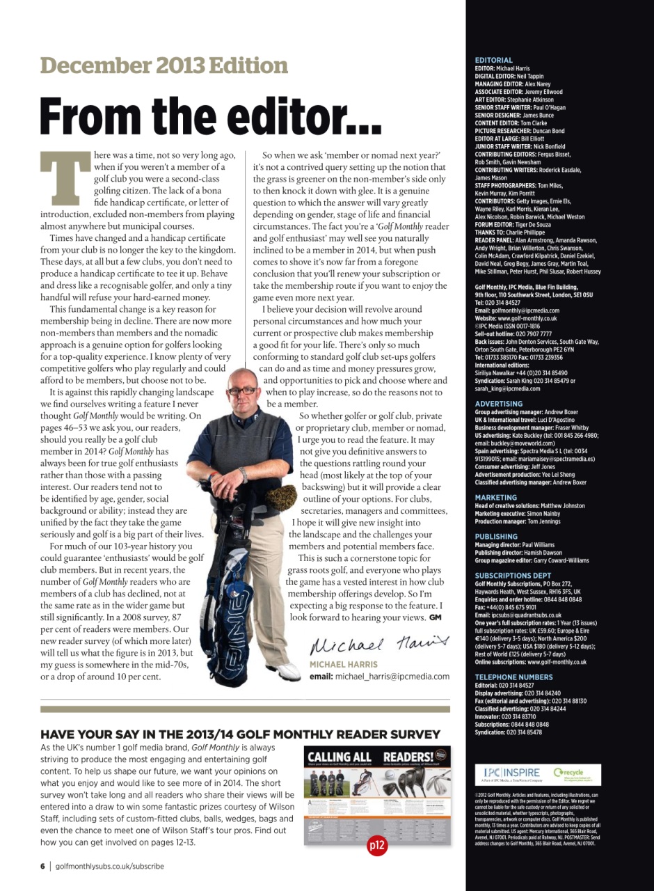 Golf Monthly Preview Pages