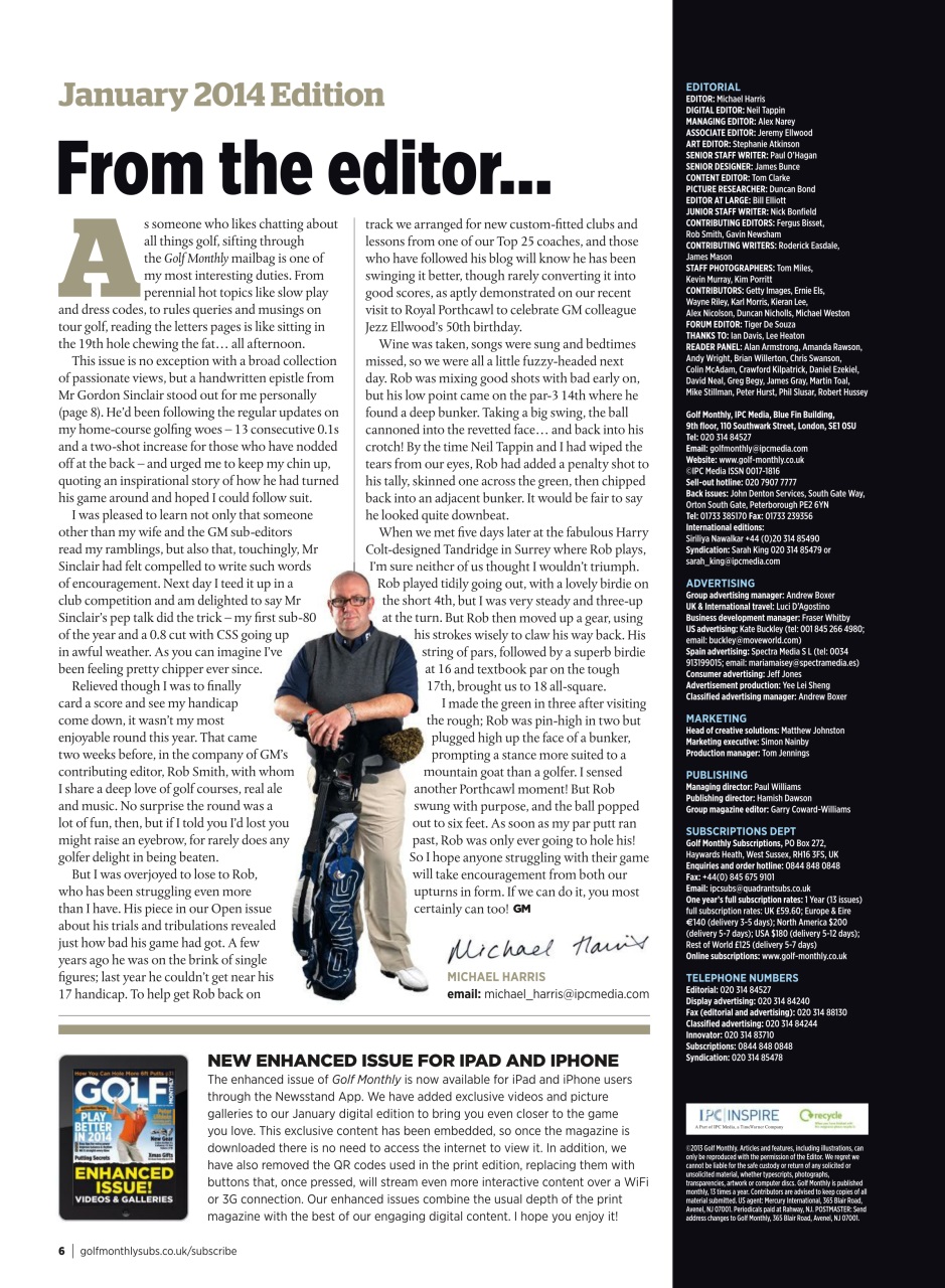 Golf Monthly Preview Pages