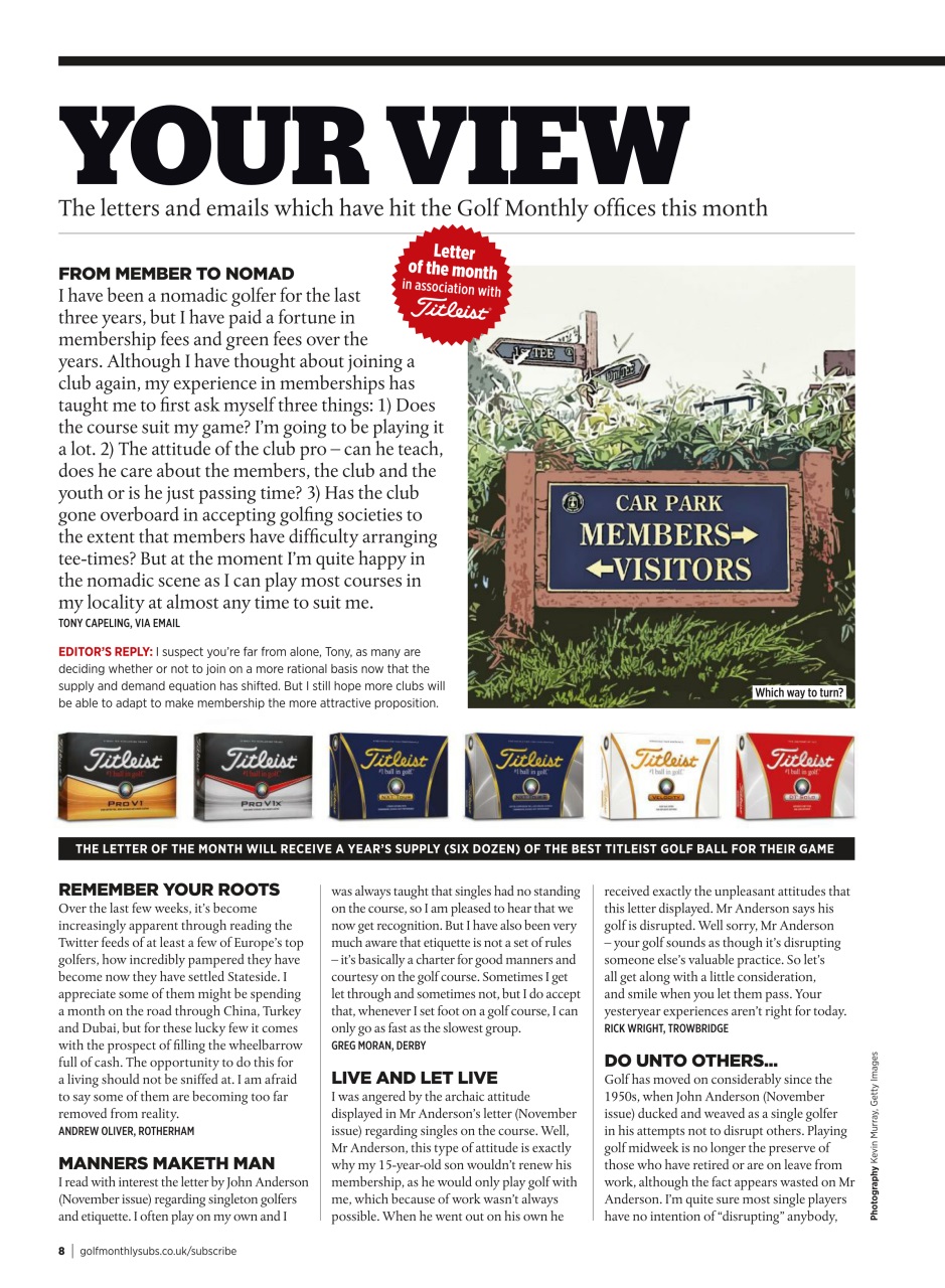Golf Monthly Preview Pages