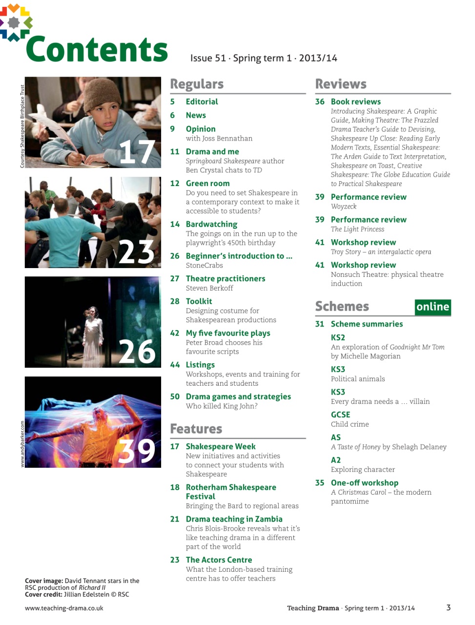 Drama and Theatre Preview Pages