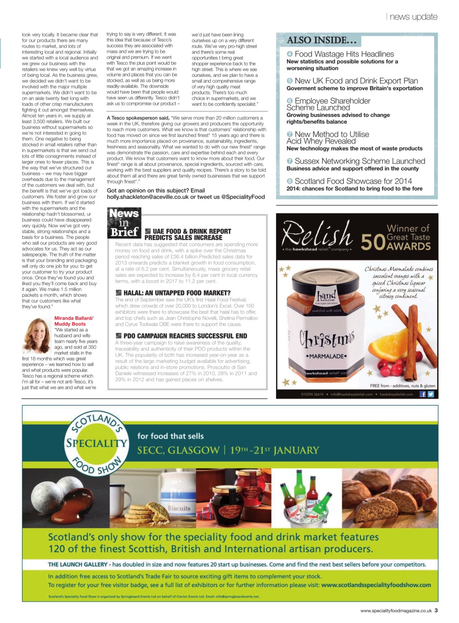 Speciality Food Preview Pages