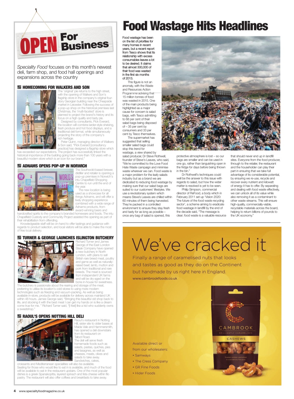 Speciality Food Preview Pages