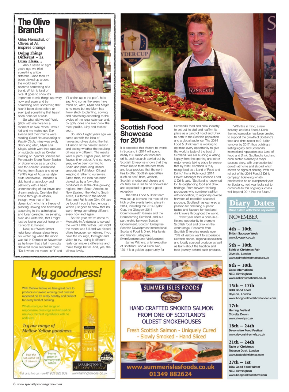 Speciality Food Preview Pages