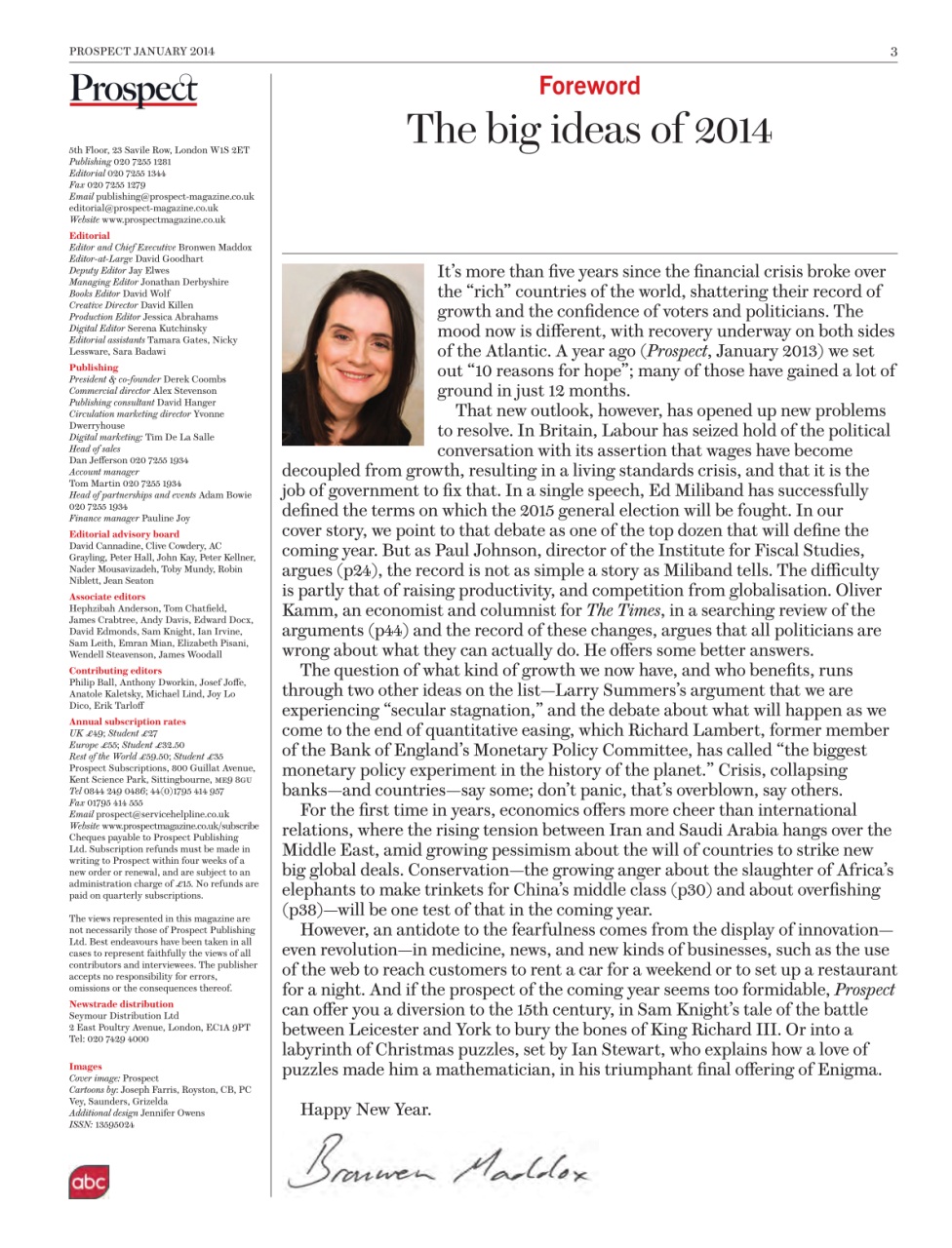 Prospect Magazine Preview Pages