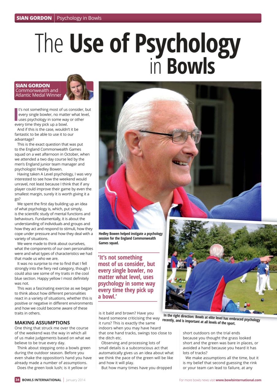 Bowls International Preview Pages