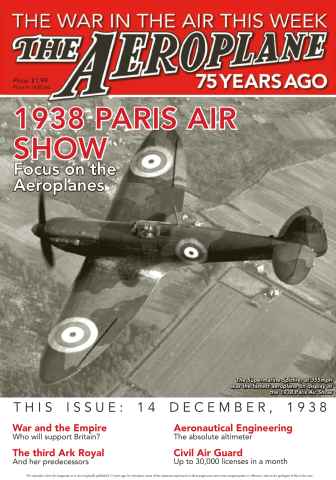 Aeroplane Weekly - The War in the Air 75 years ago issue *13 1938 Paris Air Show