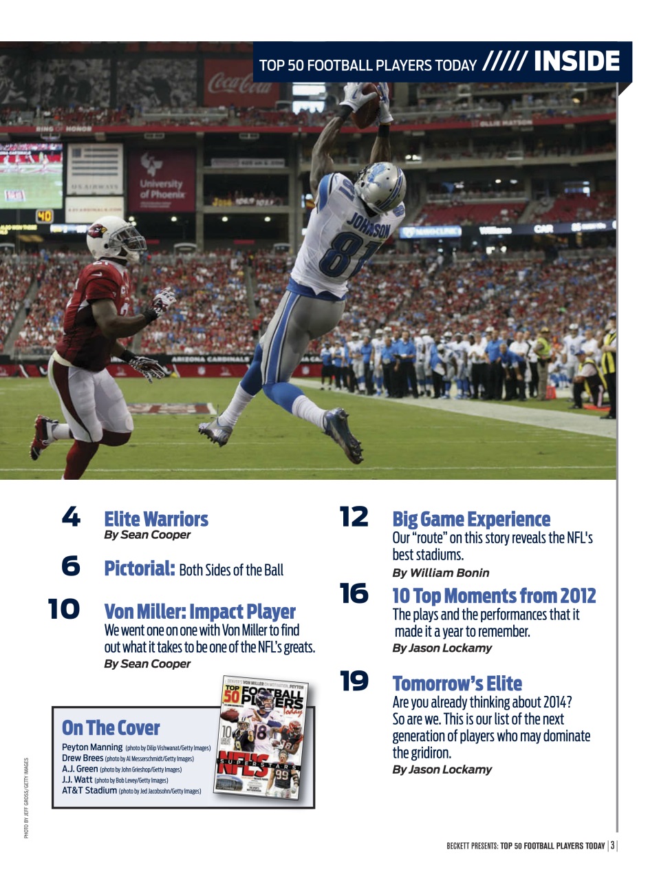 Beckett Football Magazine Preview Pages