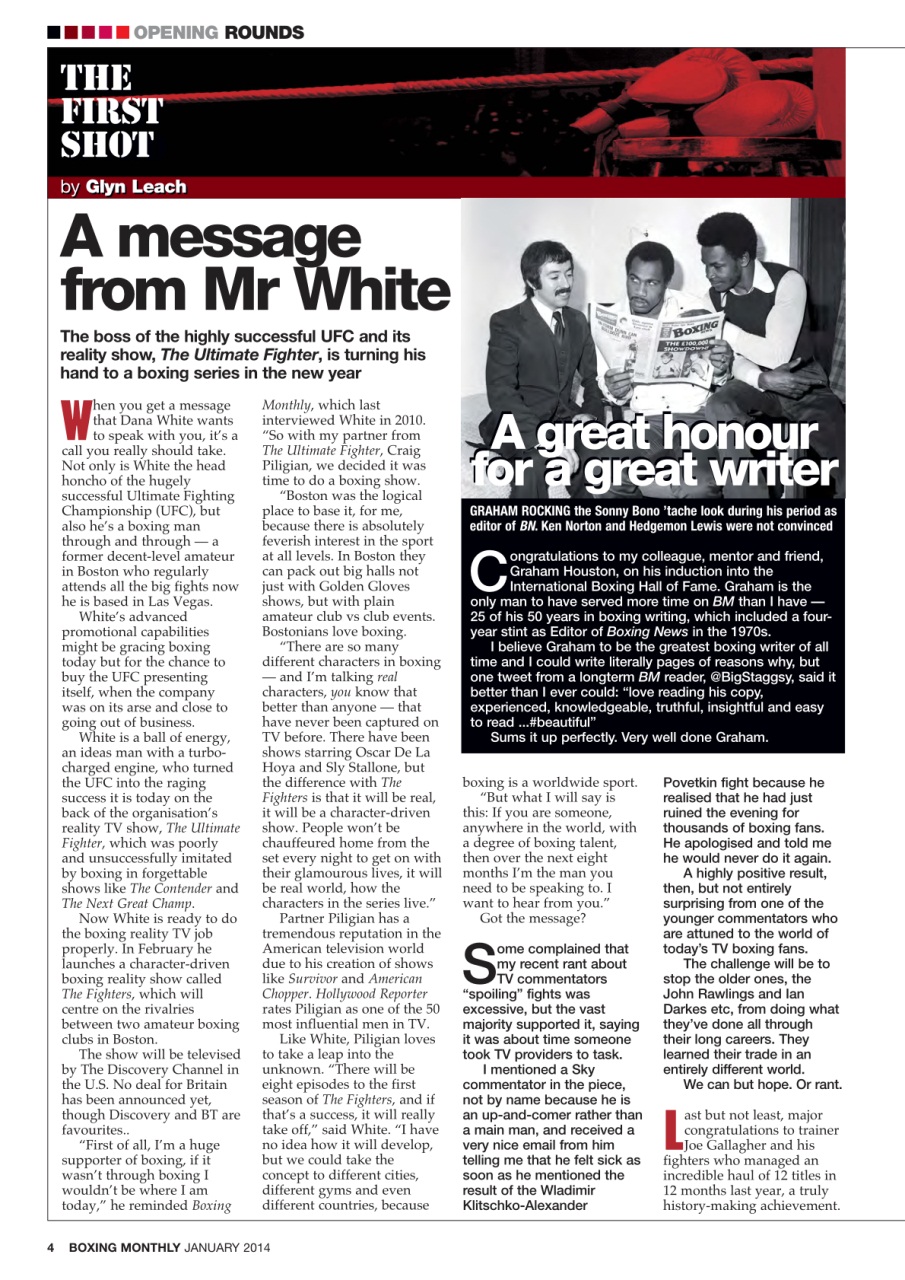 Boxing Monthly Preview Pages