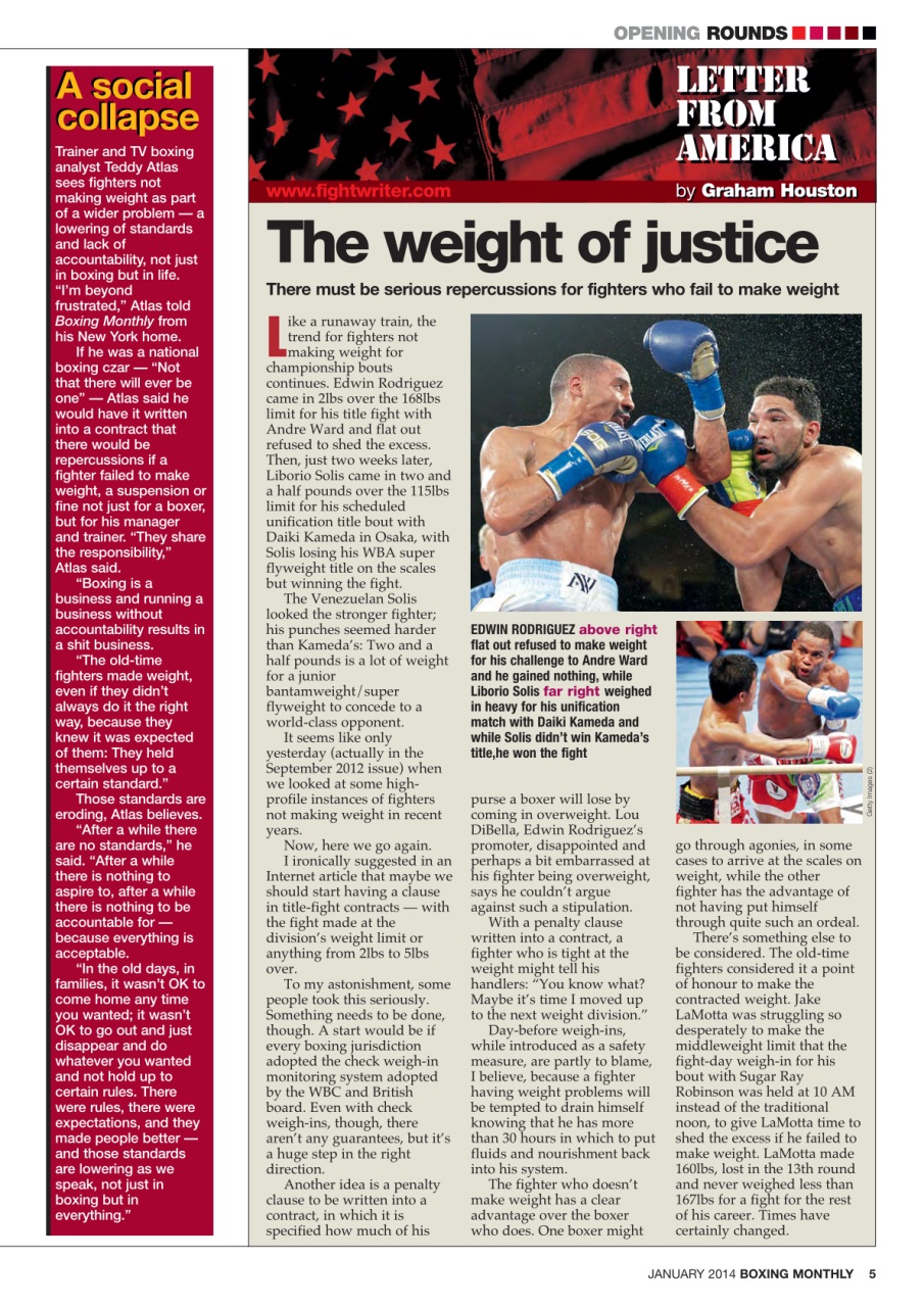 Boxing Monthly Preview Pages