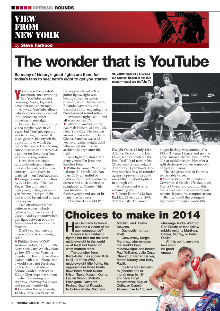 Boxing Monthly Preview Pages