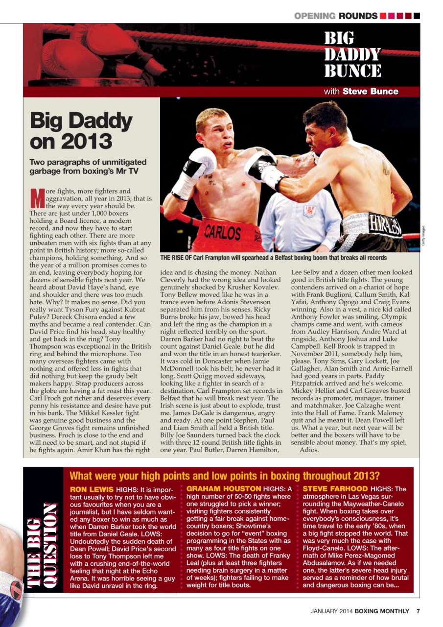 Boxing Monthly Preview Pages