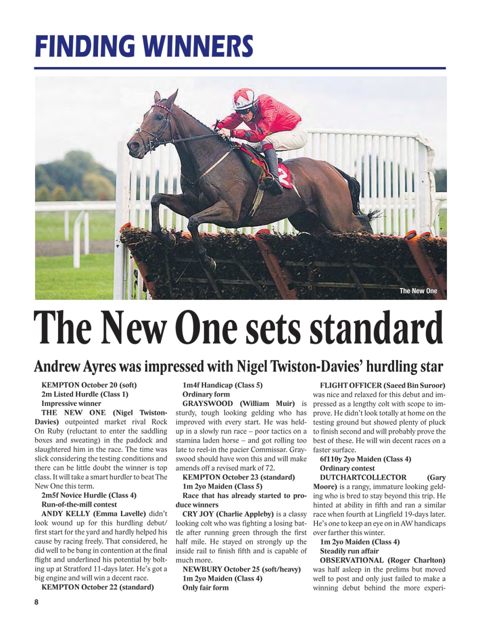 Racing Ahead Preview Pages