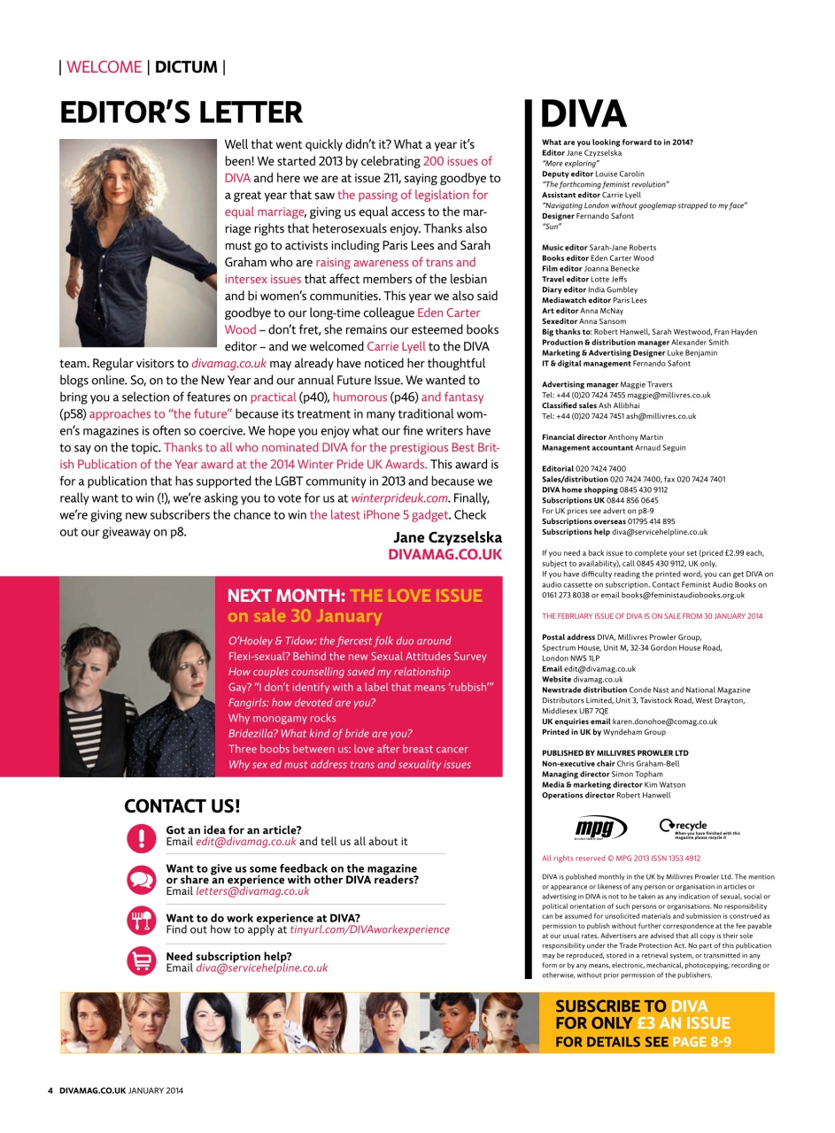 DIVA Magazine Preview Pages