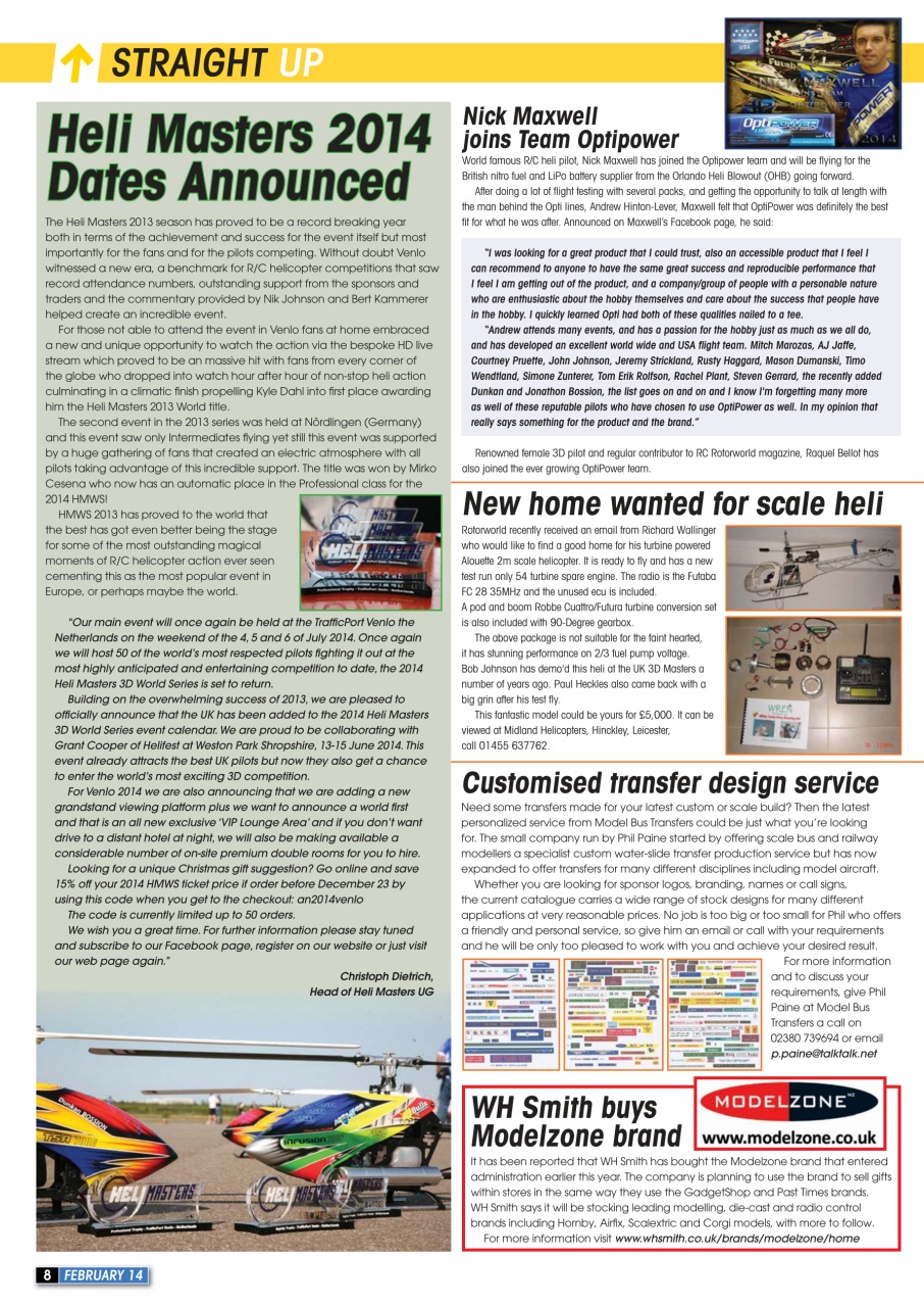 Radio Control Rotor World Preview Pages