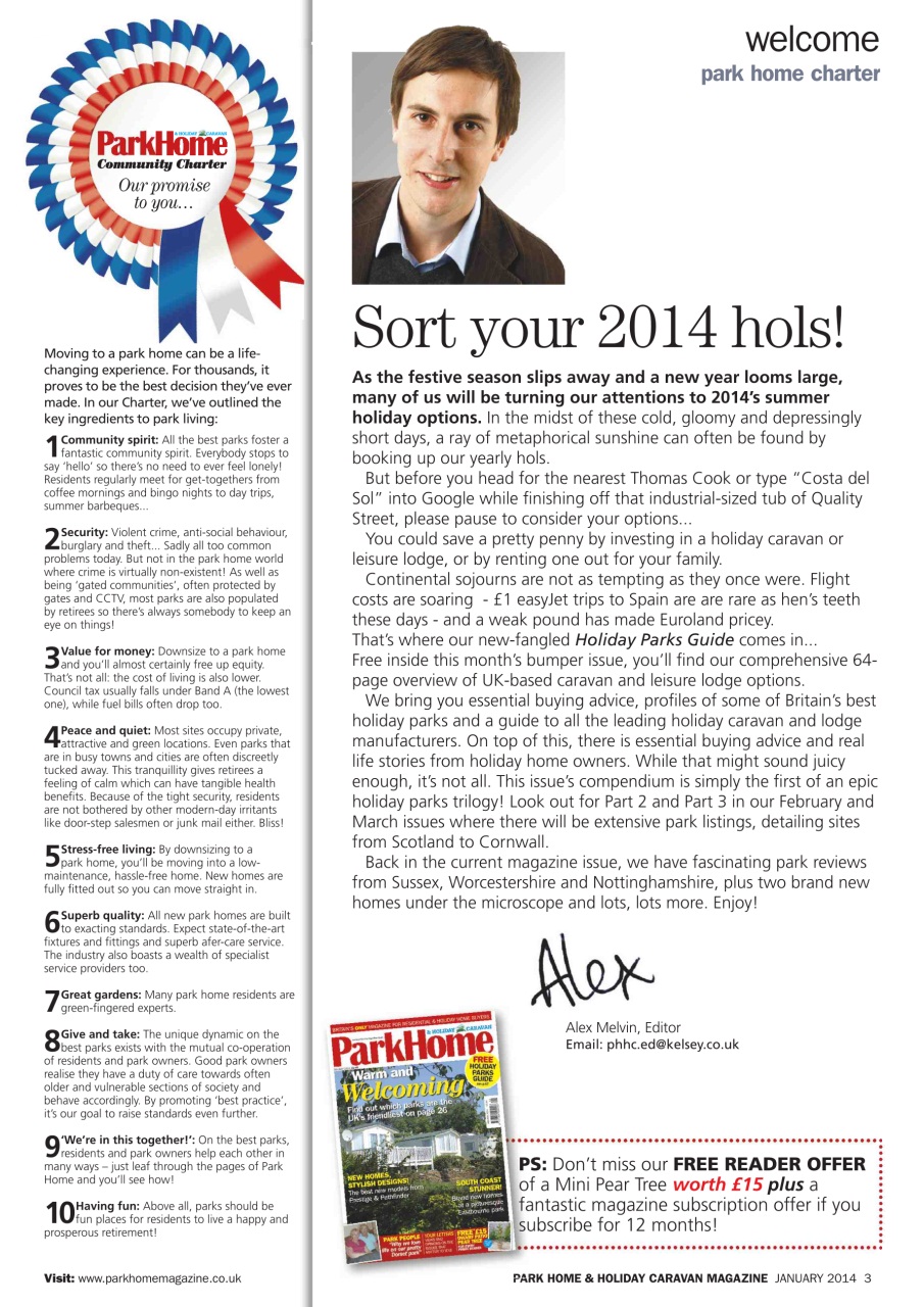 Park Home & Holiday Living Preview Pages