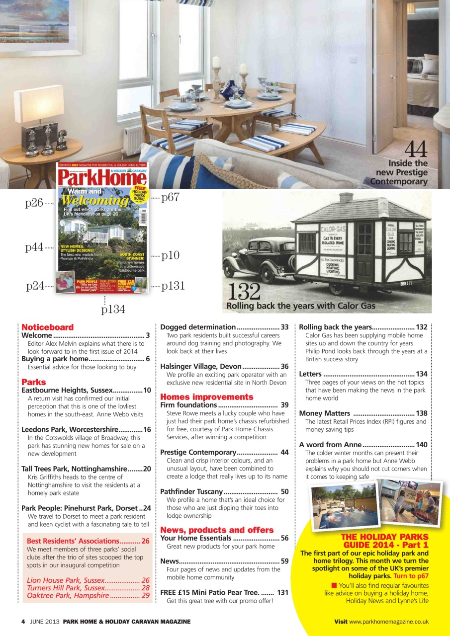 Park Home & Holiday Living Preview Pages