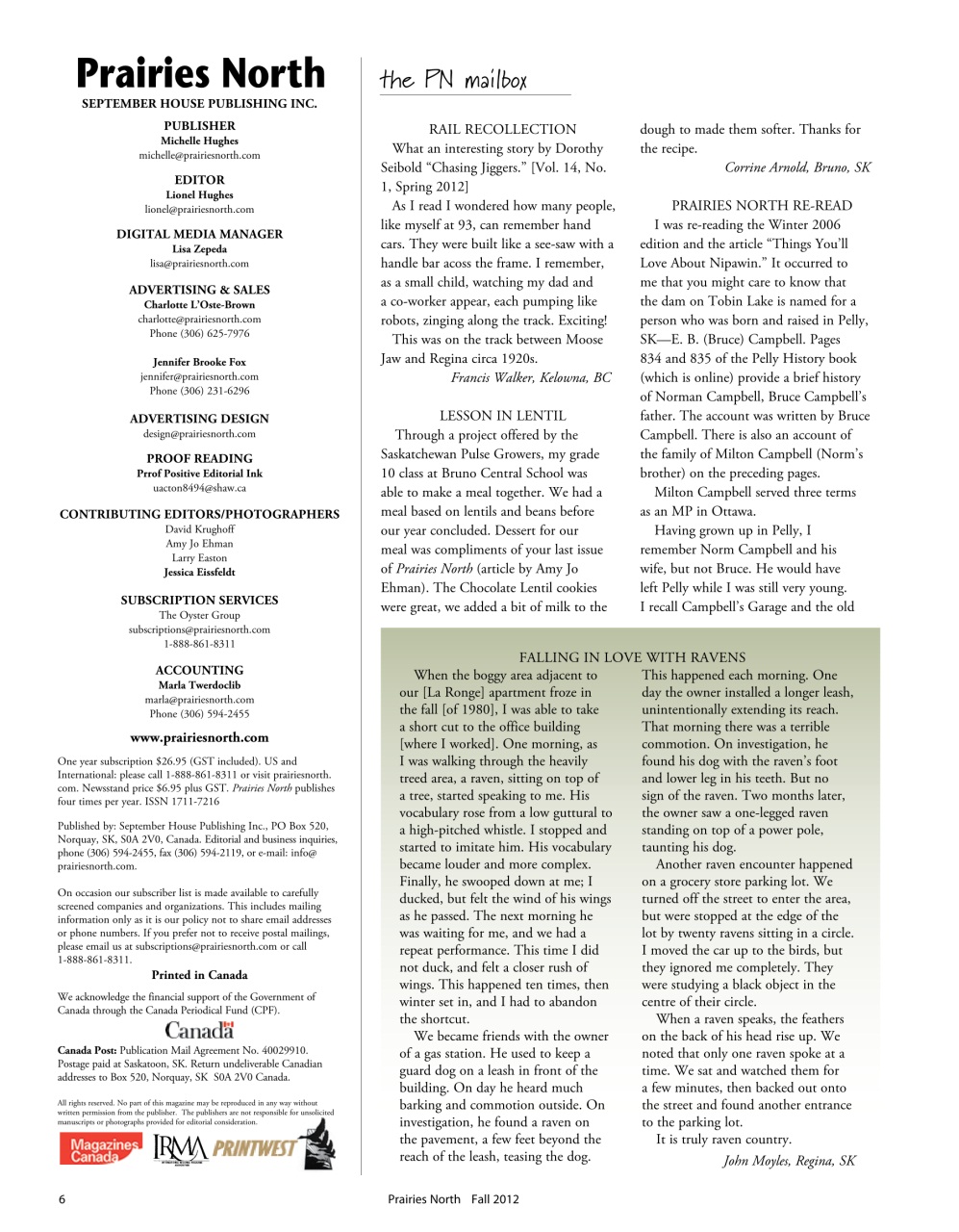 Prairies North Magazine Preview Pages