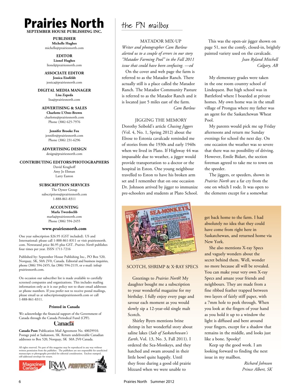 Prairies North Magazine Preview Pages