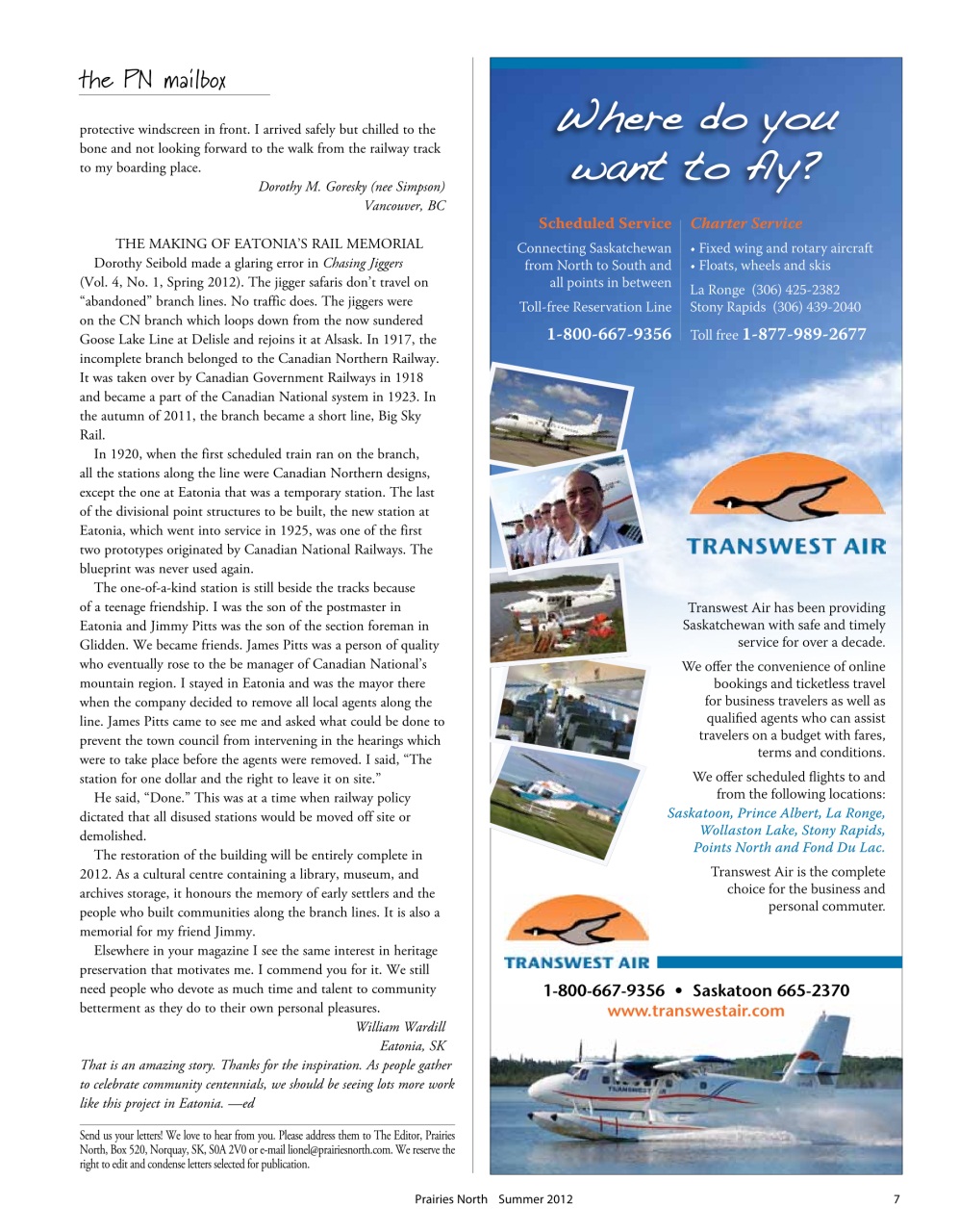 Prairies North Magazine Preview Pages