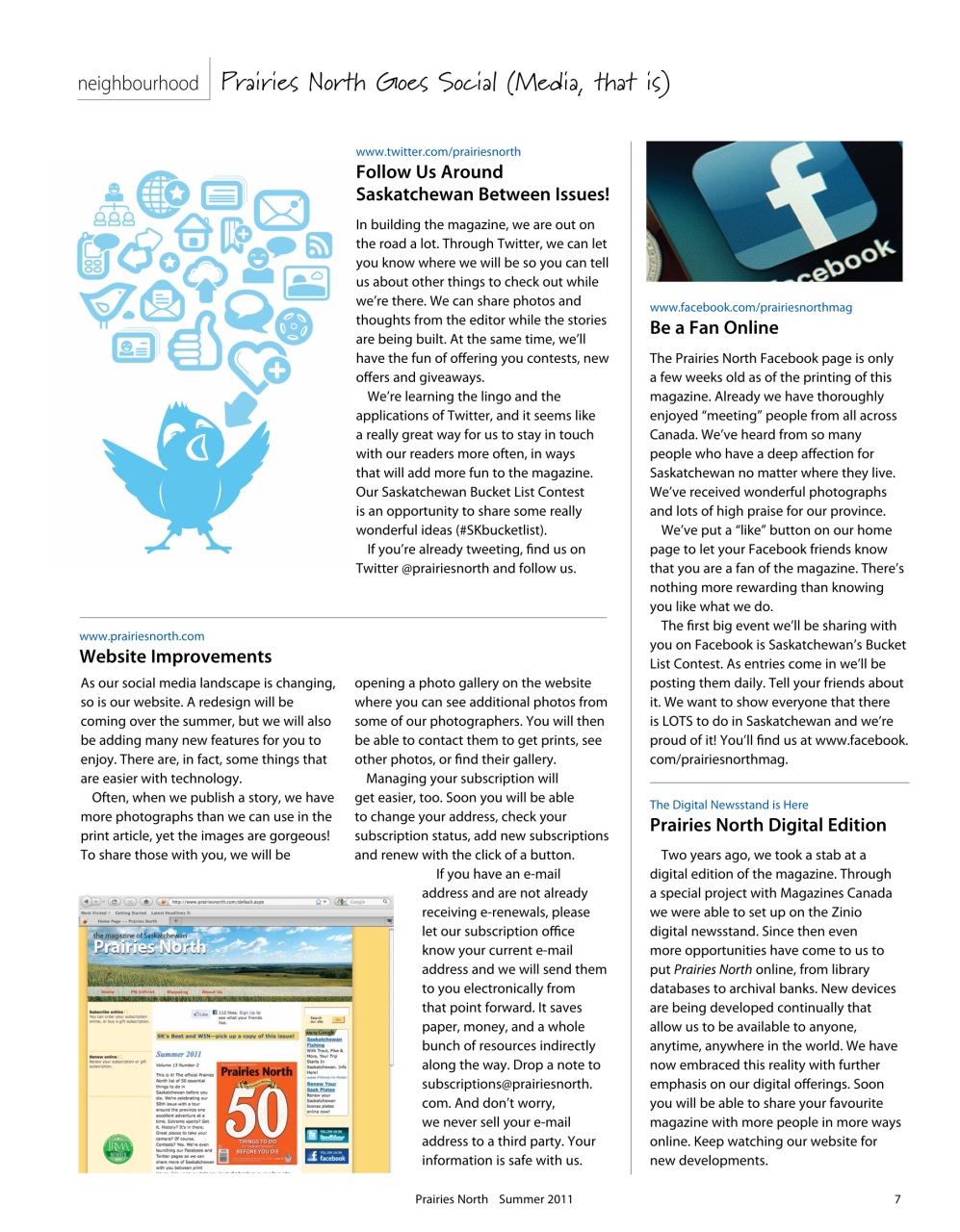 Prairies North Magazine Preview Pages