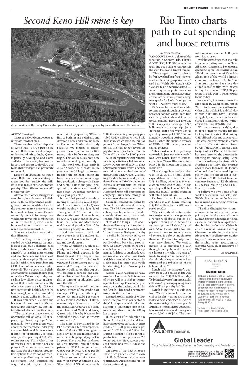 The Northern Miner Preview Pages