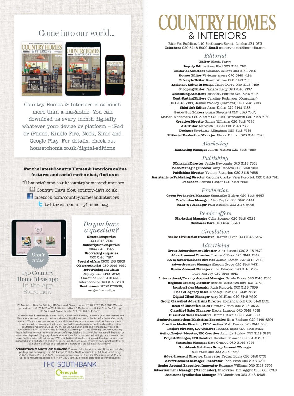 Country Homes & Interiors Preview Pages