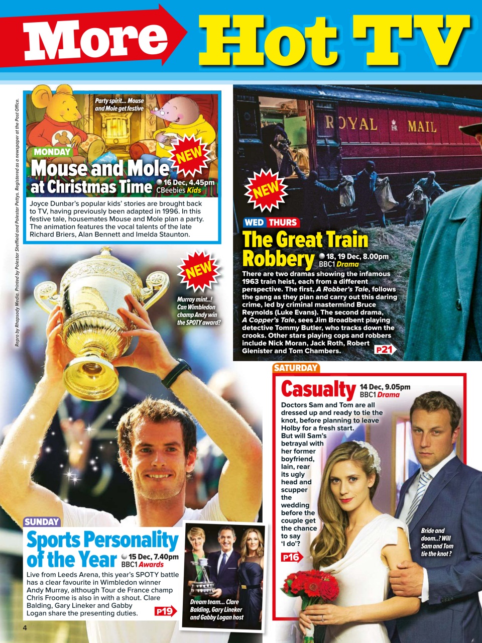 What's on TV Preview Pages