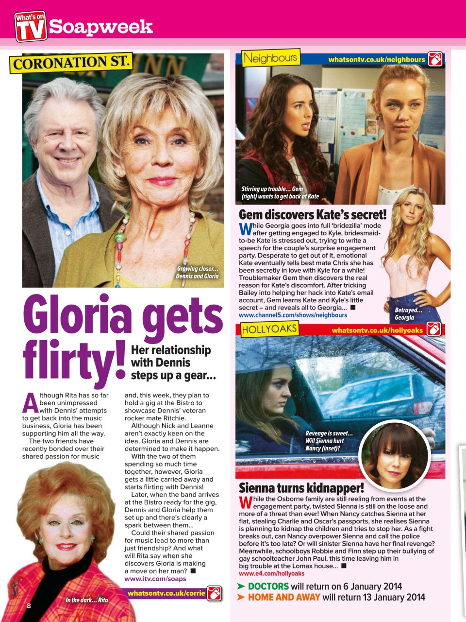 What's on TV Preview Pages