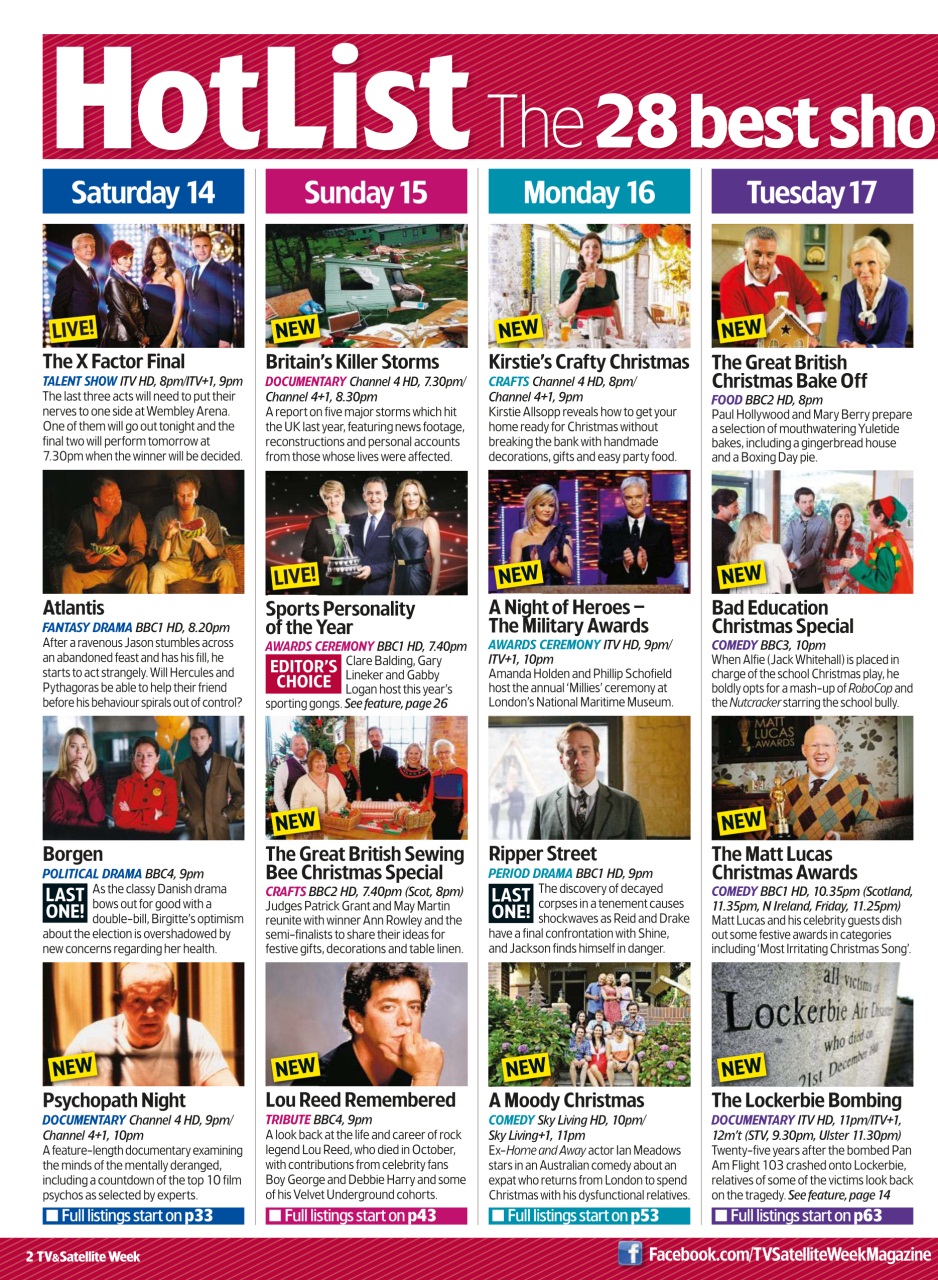 TV & Satellite Week Preview Pages