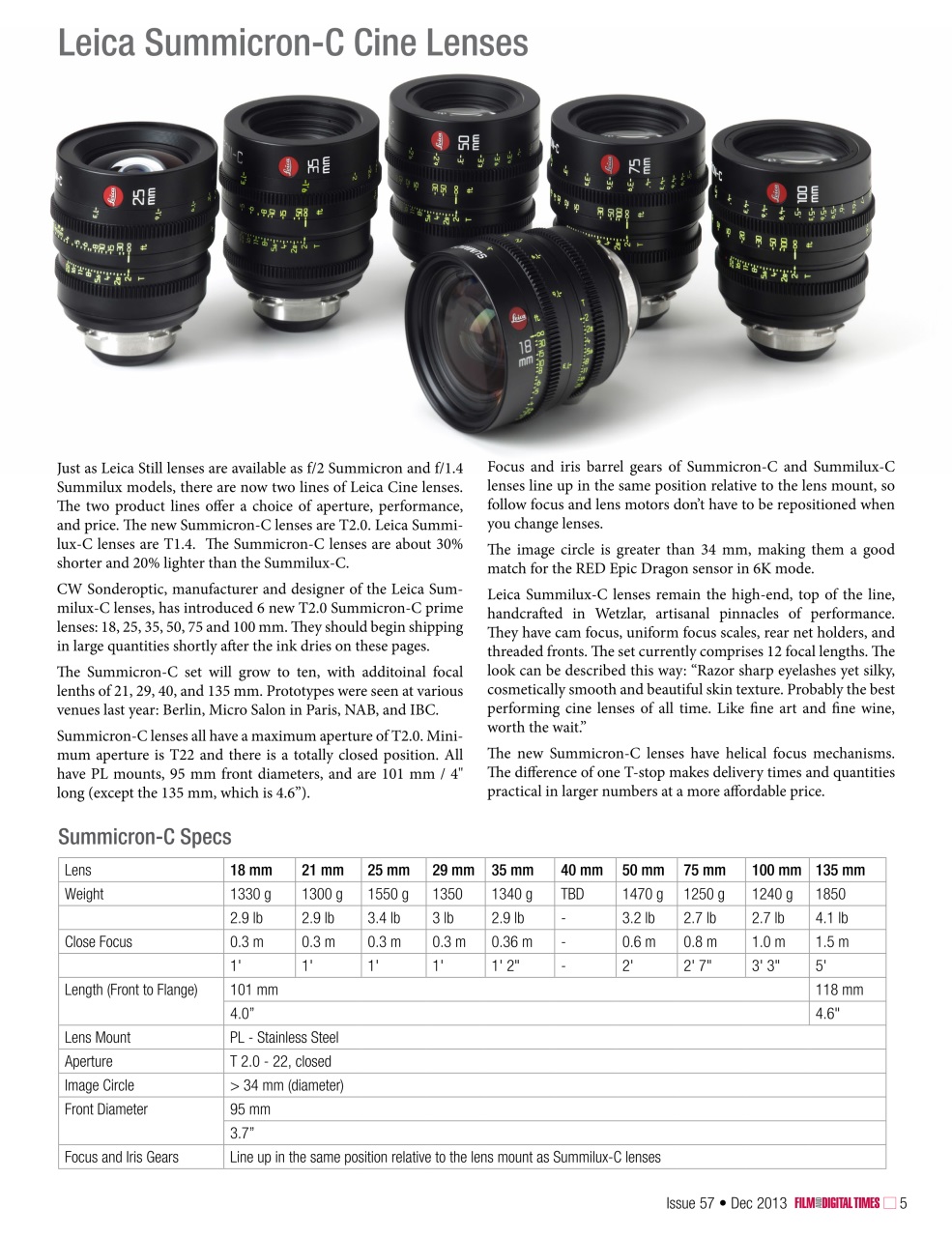 Film and Digital Times Preview Pages