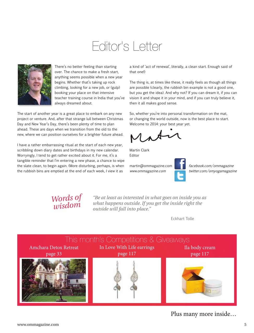 OM Yoga Magazine Preview Pages